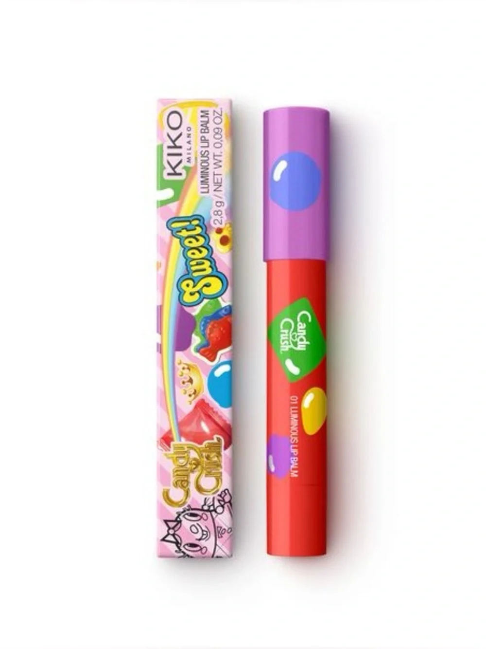 Kiko Milano x Candy Crush™ Luminous Lip  Balm 01 Joyful Jujube NWT